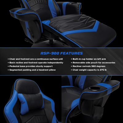48.5 libras silla de juego con reposapiés color personalizado y características multifuncionales