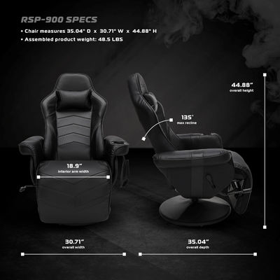 Silla de juegos de computadora giratoria 360 con ajuste de altura y estilo de diseño moderno