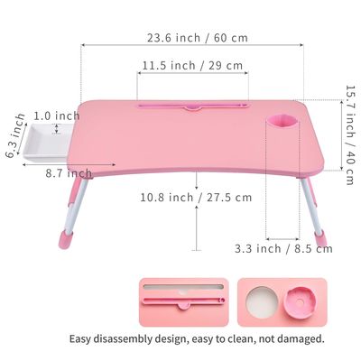 Gran gimnasio portátil cama mesa de escritorio bandeja soporte con soporte de copa portable plegable bandeja de escritorio portátil cama