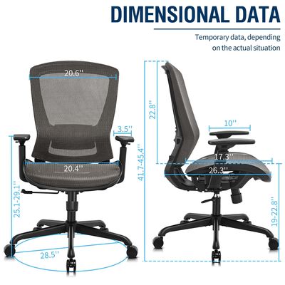 Silla de oficina de malla metálica de 360 giratorios / ajuste de altura / reclinación