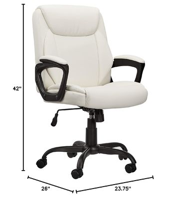Silla de escritorio de escritorio de oficina con almohadilla de PU puresoft y marco metálico