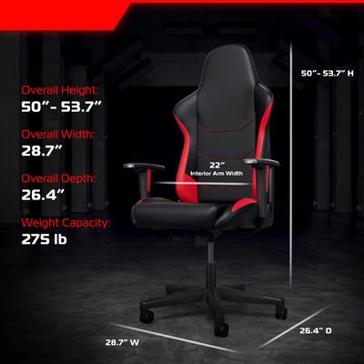Silla integrada de reposacabezas de PC ergonómica para computadora para adultos Material de asiento de cuero falso