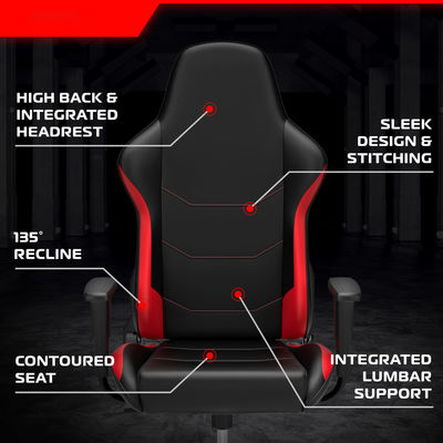 Silla integrada de reposacabezas de PC ergonómica para computadora para adultos Material de asiento de cuero falso