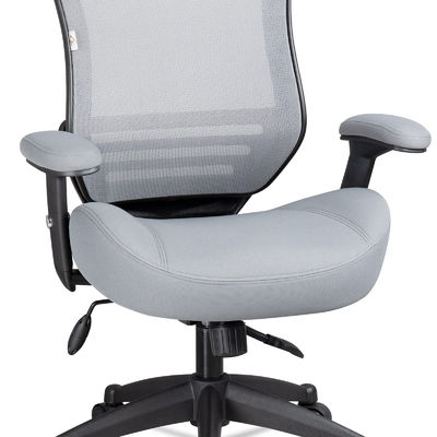 Silla de escritorio ergonómica con apoyo para el brazo y la cintura con ajuste de altura Gris