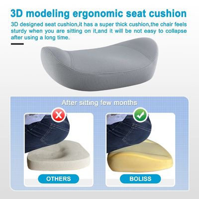 Silla de escritorio ergonómica con apoyo para el brazo y la cintura con ajuste de altura Gris