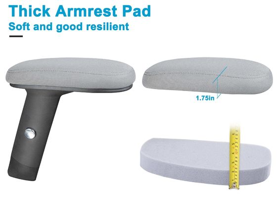 Silla de escritorio ergonómica con apoyo para el brazo y la cintura con ajuste de altura Gris