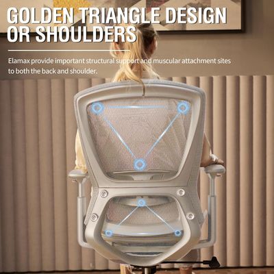 Apoyo lumbar ajustable reposabrazos de malla silla de oficina silla de trabajo resistente con espalda sólida