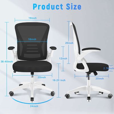 Confortable silla de computadora con brazos y soporte lumbar