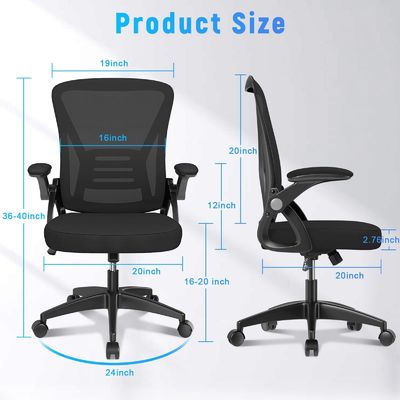 Moderno diseño Mid Back Silla de oficina con altura ajustable giratoria y soporte lumbar