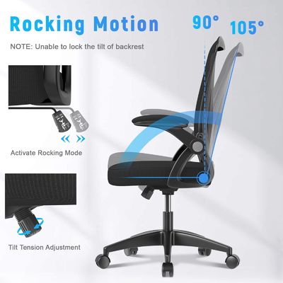 Moderno diseño Mid Back Silla de oficina con altura ajustable giratoria y soporte lumbar