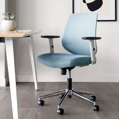 Silla de oficina de malla giratoria con reposo lumbar y reposabrazos ajustables Peso del artículo 30 libras