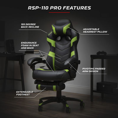Silla de ordenador de juego ergonómica de tipo metálico de aluminio con reposacabezas integrada