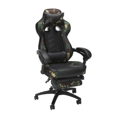 Silla de ordenador de PC ergonómico giratorio 360 Juegos con ajuste de altura del reposacabezas integrado