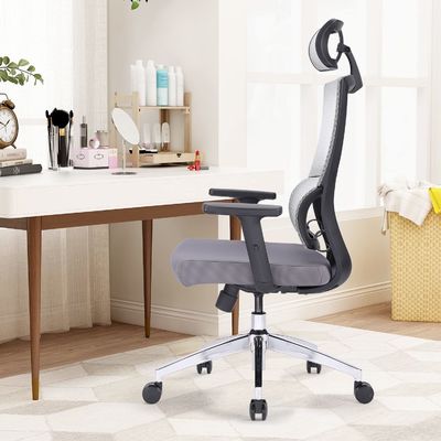 Silla de oficina ajustable en altura silla de escritorio giratorio en forma de L para adultos trabajo en casa