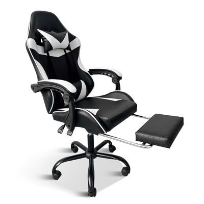 33 libras de tela Ergonomic Silla de juegos de computadora con reposapiés y soporte lumbar