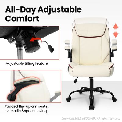 Silla de oficina para el hogar ajustable con apoyabrazos y ruedas giratorias
