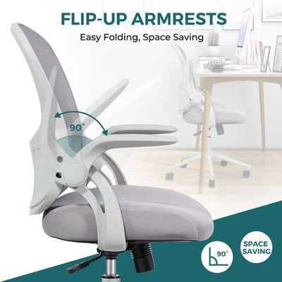 Embalaje de correos Y silla de escritorio de computadora con malla ergonómica con soporte lumbar y brazos abatibles