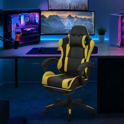 Embalaje de correos silla de juego de computadora de color personalizada con reposacabezas y soporte lumbar