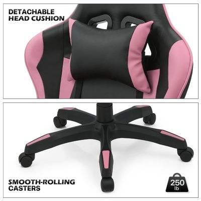 Silla para juegos de ordenador de 34 libras, ajustable con reposacabezas y lumbar