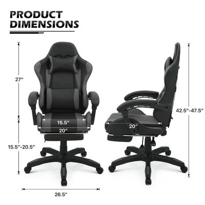 Silla de juegos de computadora de color personalizada con función de giro 360 / ajuste de altura / reclinación