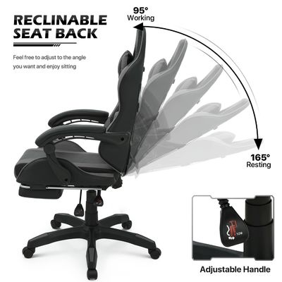 Silla de juegos de computadora de color personalizada con función de giro 360 / ajuste de altura / reclinación
