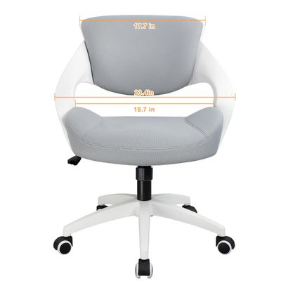 Silla de escritorio ejecutivo giratorio de malla ergonómica de metal con altura ajustable y soporte lumbar