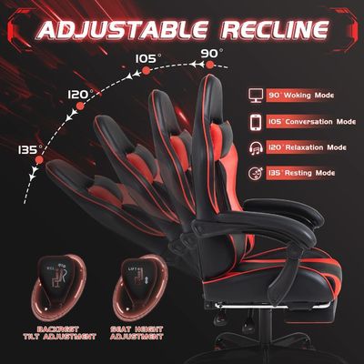 Silla giratoria ALINUNU Sillones ergonómicos para juegos de computadora con masaje y soporte lumbar