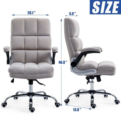 Silla de trabajo de escritorio de computadora con ruedas de tipo metálico giratorio ajustable en medio de la espalda