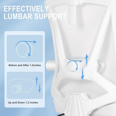 Silla ejecutiva de oficina con 360 giratorios y soporte lumbar 2D ajustable