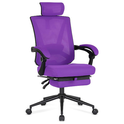 Acceptable OEM ODM silla de oficina de la espalda alta con soporte lumbar 2D ajustable y reposapiés