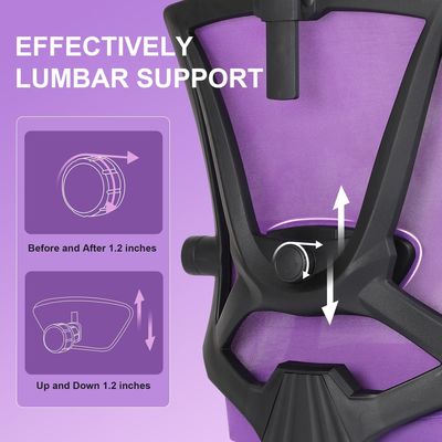 Acceptable OEM ODM silla de oficina de la espalda alta con soporte lumbar 2D ajustable y reposapiés
