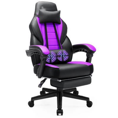 Silla de juego de tela con ajuste de altura giratorio 360 y función de reclinación