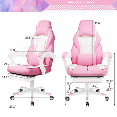 Su silla de juego favorita de estilo de carreras con apoyapiés y apoyacabezas peso de 45 libras