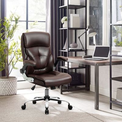 Silla de escritorio con respaldo lumbar y tejido de lino