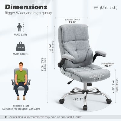 Moderno estilo de diseño sillas de ordenador con respaldo lumbar