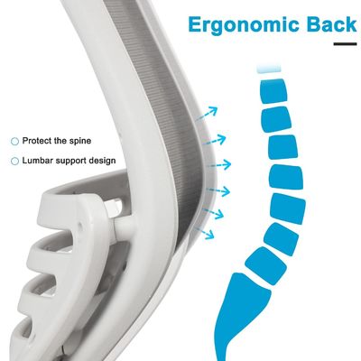 Silla de oficina ergonómica con ajuste de altura 25.4&quot;D x 28.1&quot;W x 37&quot;H en embalaje de correo