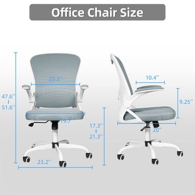 Silla de oficina de malla ajustable en altura para el hogar 21&quot;D x 24&quot;W x 43&quot;H Construcción de metal