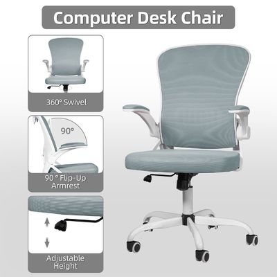 Silla de oficina de malla ajustable en altura para el hogar 21&quot;D x 24&quot;W x 43&quot;H Construcción de metal