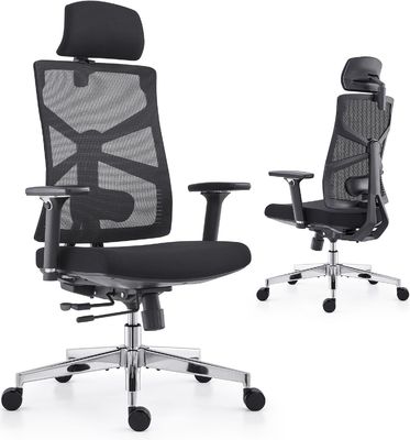 Silla de escritorio de computadora con respaldo sólido con espalda alta con respaldo adaptativo y paquete de correo Y