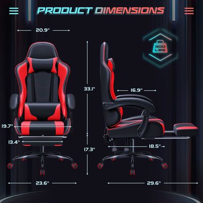Moderno diseño silla de juego ALINUNU con apoyo lumbar de masaje y asiento giratorio 360