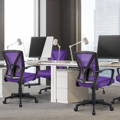3 sillas de oficina ergonómicas de ascensor de gas con color personalizado y soporte lumbar ajustable