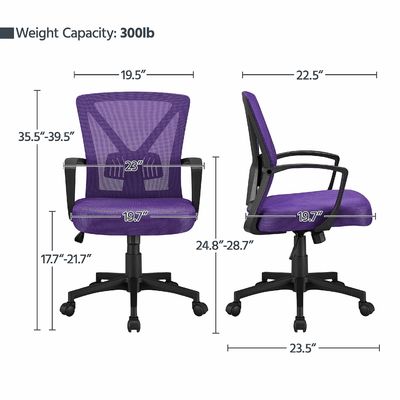 3 sillas de oficina ergonómicas de ascensor de gas con color personalizado y soporte lumbar ajustable