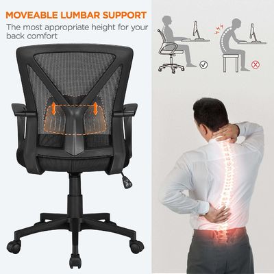 Silla de oficina ergonómica con color personalizado y soporte lumbar ajustable