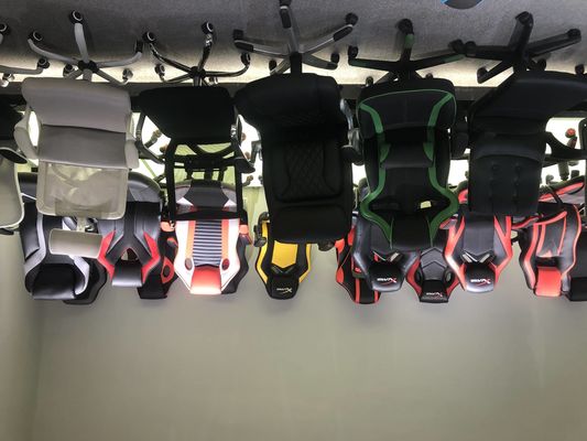 7-Punto de masaje de computadora de oficina de juegos de malla silla con luces RGB y altura ajustable