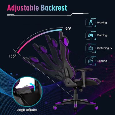 Actualice su configuración de juego con ALINUNU silla giratoria de diseño moderno y luces LED RGB