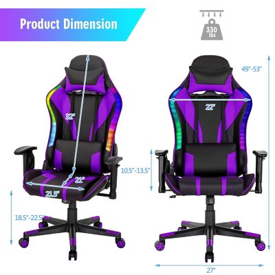 Actualice su configuración de juego con ALINUNU silla giratoria de diseño moderno y luces LED RGB