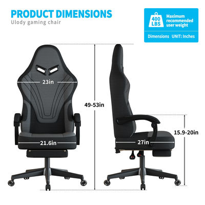 Aumente su experiencia de juego con la silla de juego reclinable ajustable en altura de ALINUNU