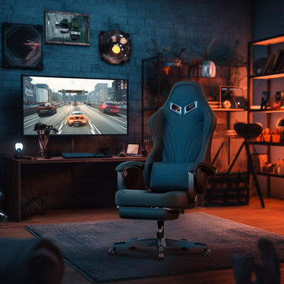 Específico Silla Gamer silla de juego ergonómica de cuero sintético y reposapiés incluidos