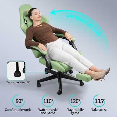 Silla ergonómica para juegos con reposapiés y masaje Peso máximo recomendado 300 libras