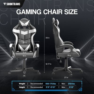 Embalaje de correo Silla ergonómica para jugadores con masaje y diseño cómodo